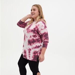 Torrid Lt Weight French Terry Button Side Tunic Hoodie